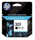 HP 301 CH561EE, Negro, Cartucho de Tinta Original, Compatible con impresoras de...